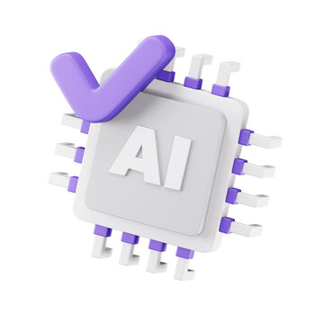 AI Model Evaluation 3D Icon for Performance Testing