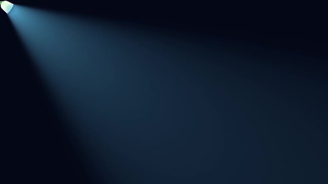 blue corner spotlight light beam animation glowing stage illumination ray dark background motion graphic element seamless looping video asset 1920x1080