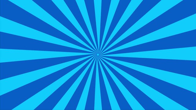 Rotating gear symbol on blue sunburst background, Comic Book Style Boom Text Explosion Pop Art Motion Graphic On Blue Sunburst Background, Blue sunburst background with rotating rays motion