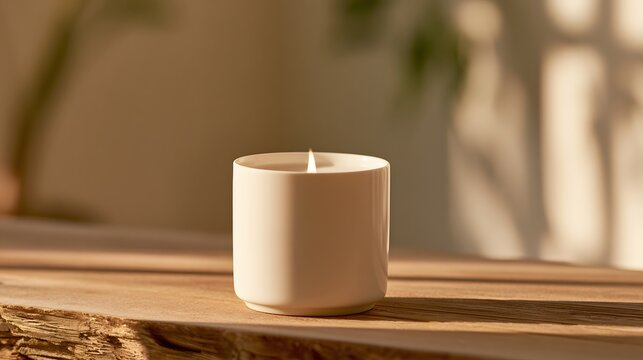 A simple candle represents relaxation, personal care, emotional renewal, and peaceful daily rituals.