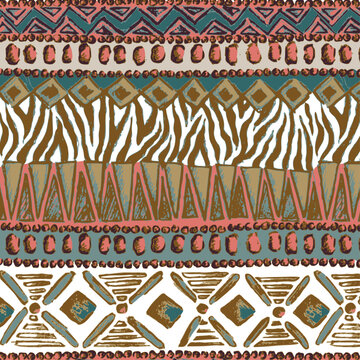 animal ethno seamless pattern