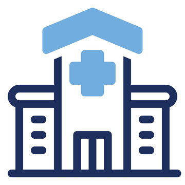 Hospital Clinic Medical Building Duo Tone Icon