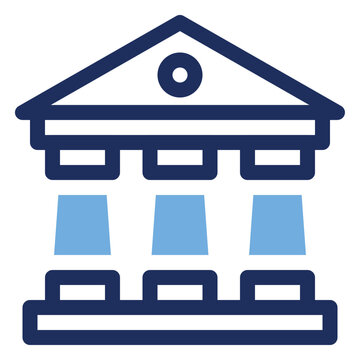 Museum Historical Building Architecture Duo Tone Icon
