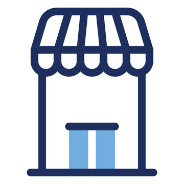 Shop Store Market Cafe Duo Tone Icon