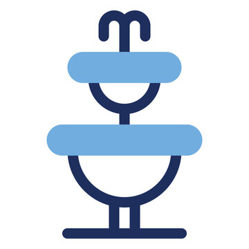 Water Fountain Park Public Duo Tone Icon