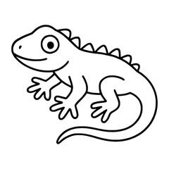 Fototapeta premium Easy Lizard Coloring Page