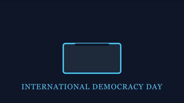 International democracy day motion with digital ballot box and voting concept for political awareness and civic engagement animation 4k