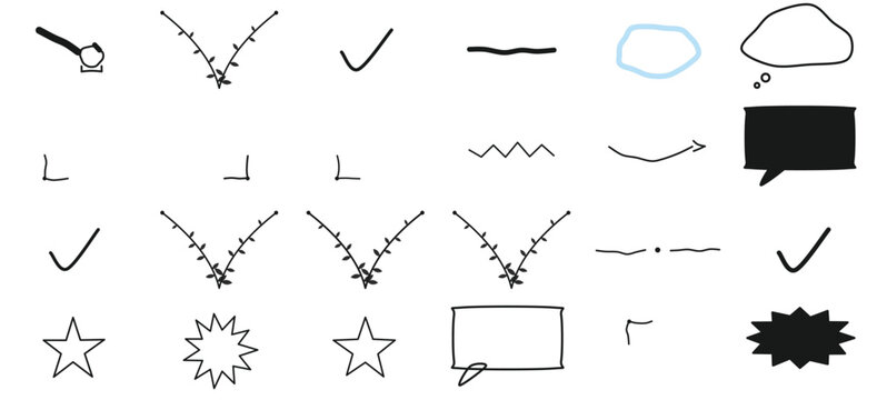 Various abstract arrow and symbol icons set
