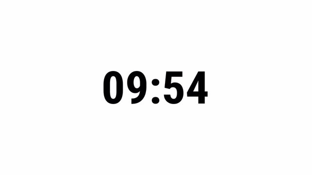 30 Second Countdown Timer, 30 Minute Timer Animation, Clean Modern Time Management Countdown on Transparent Background 4K                                                                               
