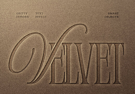 Gritty Deboss Text Effect For Poster And Branding Design