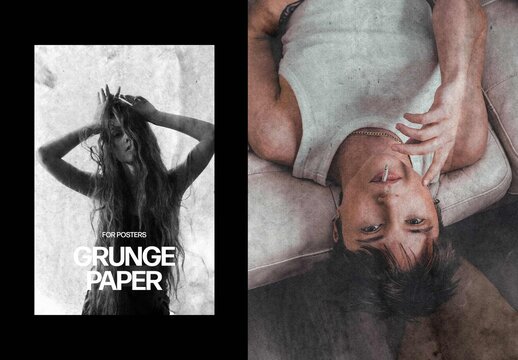 Grunge Paper Poster Effect For Poster And Social Media Design