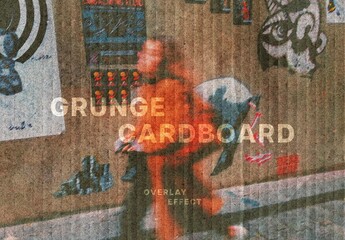 Grunge Cardboard Overlay Effect For Poster And Social Media Design