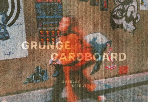 Grunge Cardboard Overlay Effect For Poster And Social Media Design