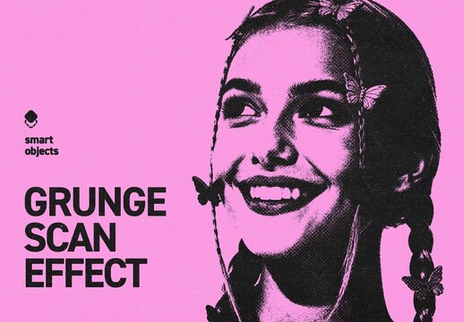 Grunge Scan Photo Effect For Poster And Social Media Design