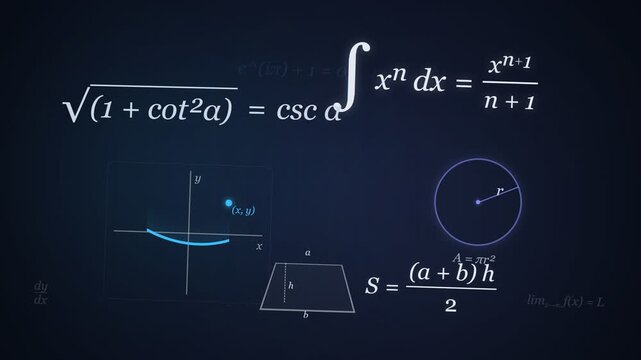 Advanced mathematical equations and geometric formulas glow softly across the chalkboard surface during an advanced university lecture focusing on theoretical physics and higher calculus