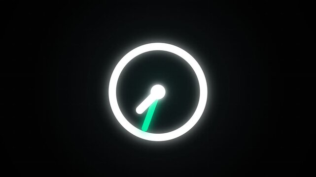 A glowing circular timepiece showcasing vibrant luminous hands ticking away the relentless seconds in the dark darkness, representing the constant flow of temporal progression within our