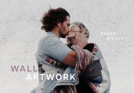 Wall Artwork Photo Effect For Poster And Social Media Design