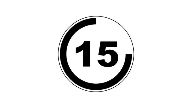 Circle countdown timer 20 seconds animation from 20 to 0 seconds, 20 Seconds countdown timer, Countdown timer, circle countdown animation for special deal Promotions. 4K alpha channel