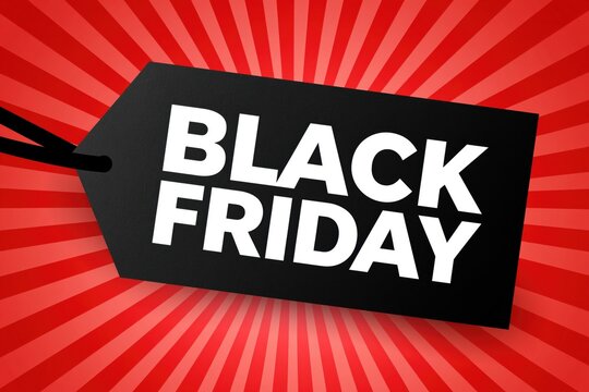 Black Friday sale web banner price tag shaped