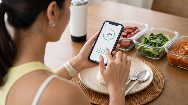 Digital health tracking healthy food diet supports longevity. Dietitian nourishment planner. sustainable weight balance, chronic prevention immunity, vitality circulation