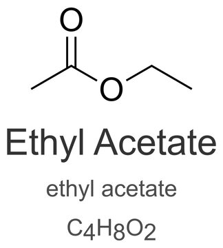 Ethyl Acetate Molecule Skeletal Formula Chemical Structure