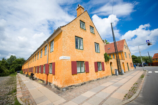 Nyboder historic row house district of former Naval barracks in Copenhagen, Denmark