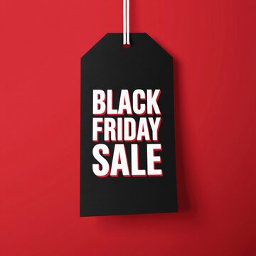 Black Friday sale web banner price tag shaped design template