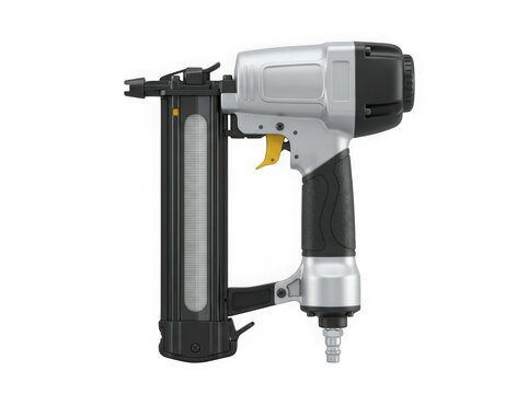 pneumatic framing nail gun power tool construction equipment isolated on transparent background