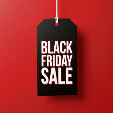 Black Friday sale web banner price tag shaped design template