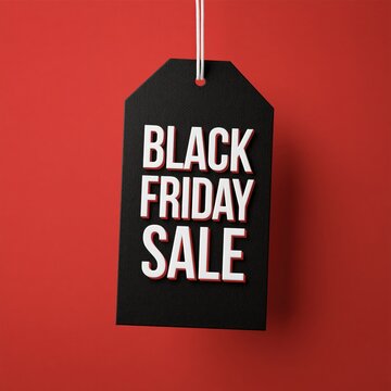 Black Friday sale web banner price tag shaped design template