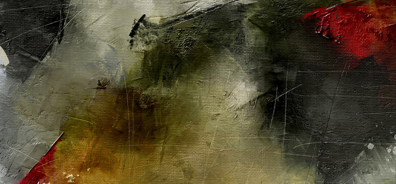 Industrial Grunge Abstract with Fiery Red and Yellow Tones