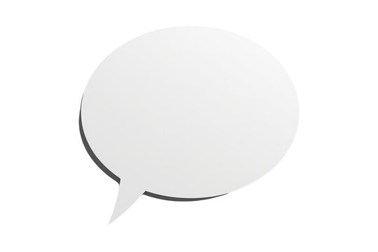 Large white oval speech bubble