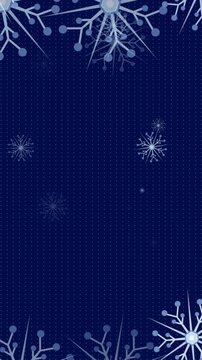 Animation of christmas bauble decoration with snow falling