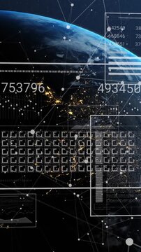 Animation of data processing over globe