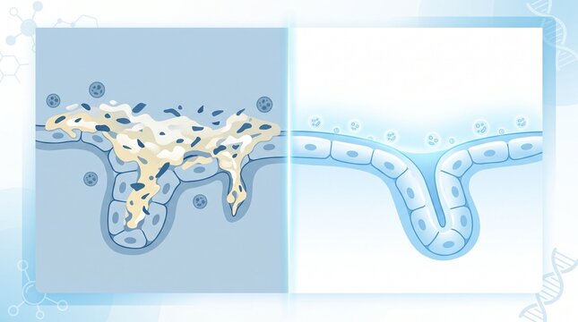 Comparison of smegma accumulation and healthy membrane surface