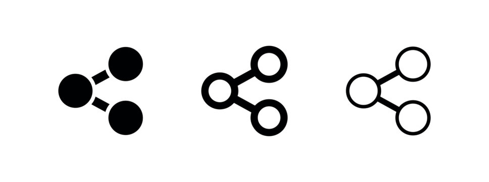 Share icon set, connection or distribution symbol, vector illustration for social media and networking.