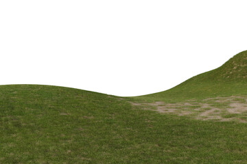 Fototapeta premium rolling green grass hills and undulating terrain