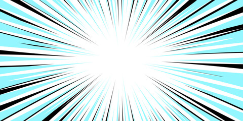 Fototapeta premium Radial lines in clean minimal style featuring dynamic burst patterns. Cartoon funny retro pattern strip mock up. Vector halftone illustration. Abstract design green gradient shine rays background. 