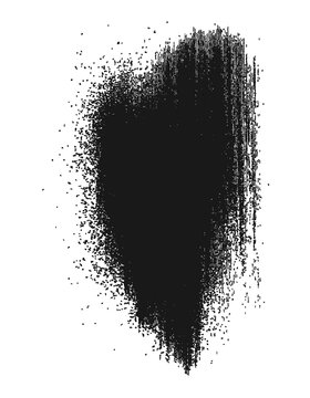 Abstract black paint swipe featuring distressed brush texture and irregular artistic edges, vector design element for posters, backgrounds and modern graphic projects.