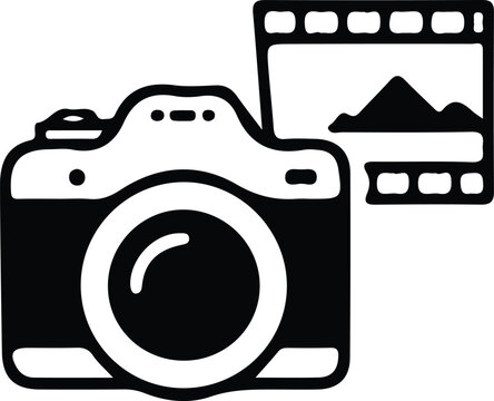 Camera Film Frame Photography Vector Graphic Silhouette Photo Studio Icon