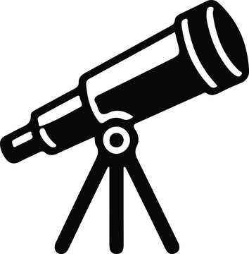 Astronomy Telescope Stargazing Vector Graphic Silhouette Science Astronomy