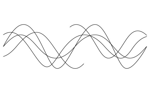Abstract background featuring multiple overlapping sine wave lines creating a complex geometric pattern on a white background