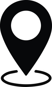 Location Pin Map Vector Graphic Silhouette Travel Marker Icon