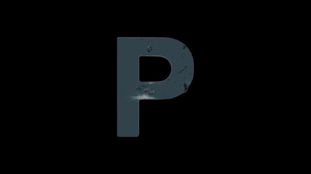 A Water Liquid Alphabet forming a letter made of water