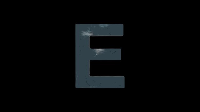 A Water Liquid Alphabet forming a letter made of water