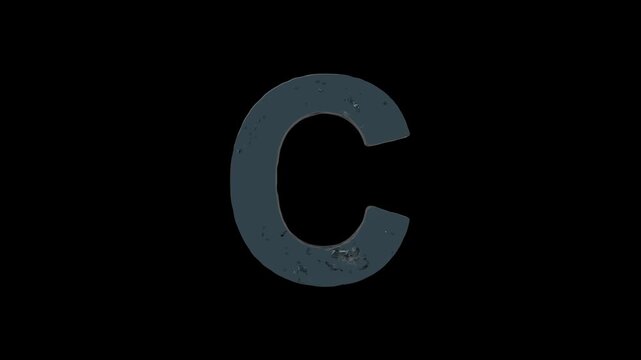A Water Liquid Alphabet forming a letter made of water