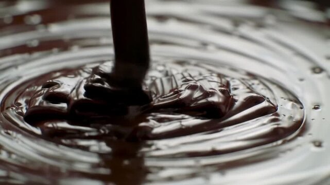 chocolate melting dessert macro