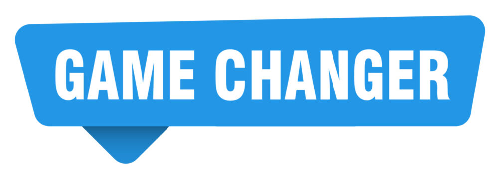 game changer sticker. game changer blue sign isolated on transpatent background