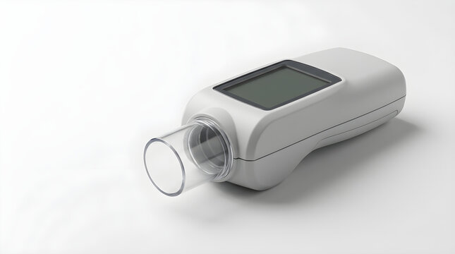Portable spirometer with blank screen