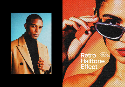 Halftone Print Effect For Poster And Print Design